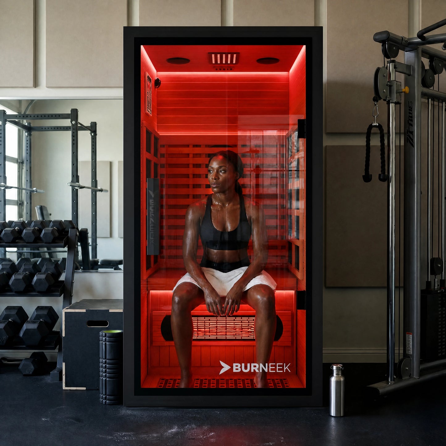 Burneek® Onyxeek: 2-Person Full-Spectrum Quartz Infrared Sauna