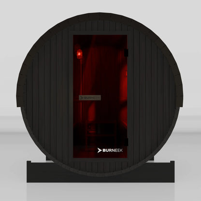 Burneek® Basalt: 2-Person Outdoor Barrel Sauna