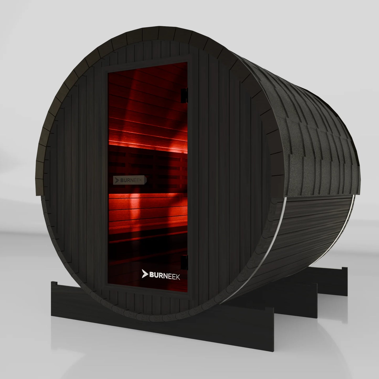 Burneek® Basalt: 6-Person Outdoor Barrel Sauna