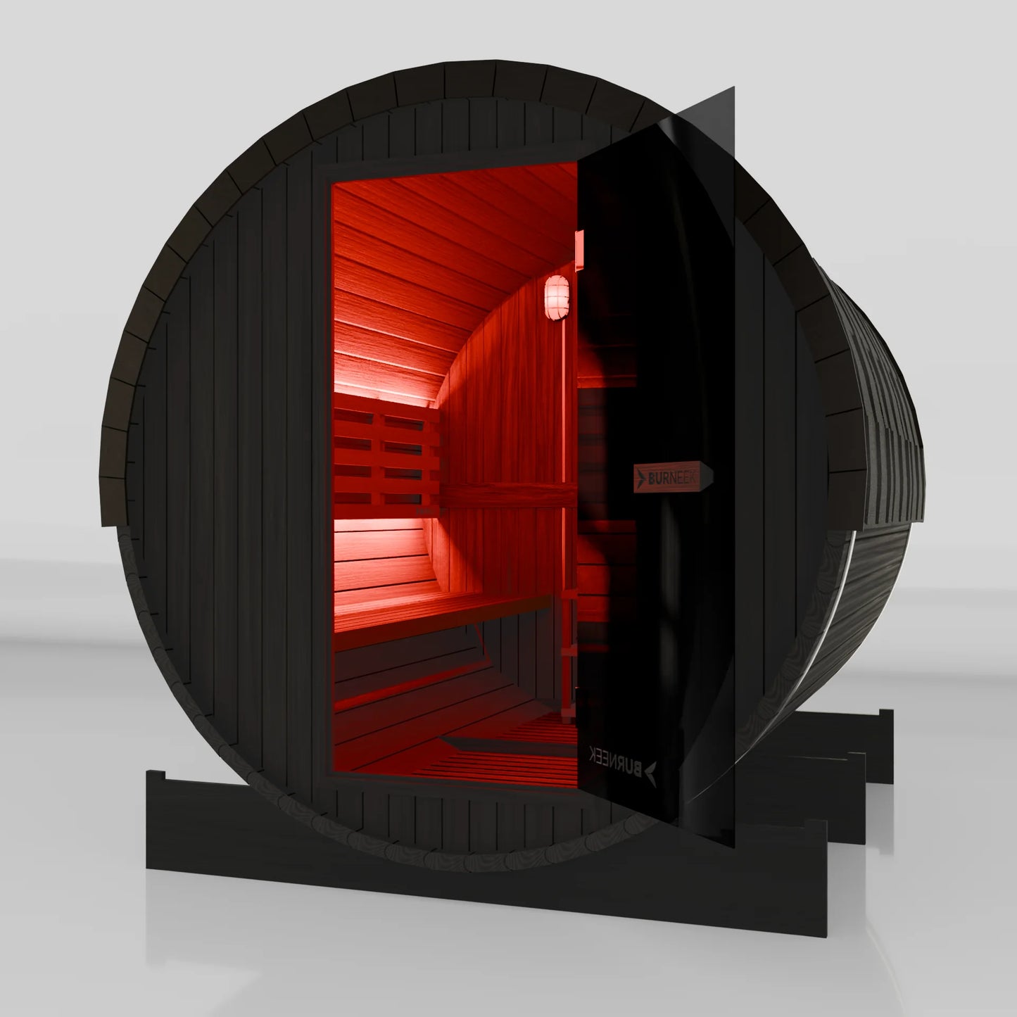 Burneek® Basalt: 6-Person Outdoor Barrel Sauna