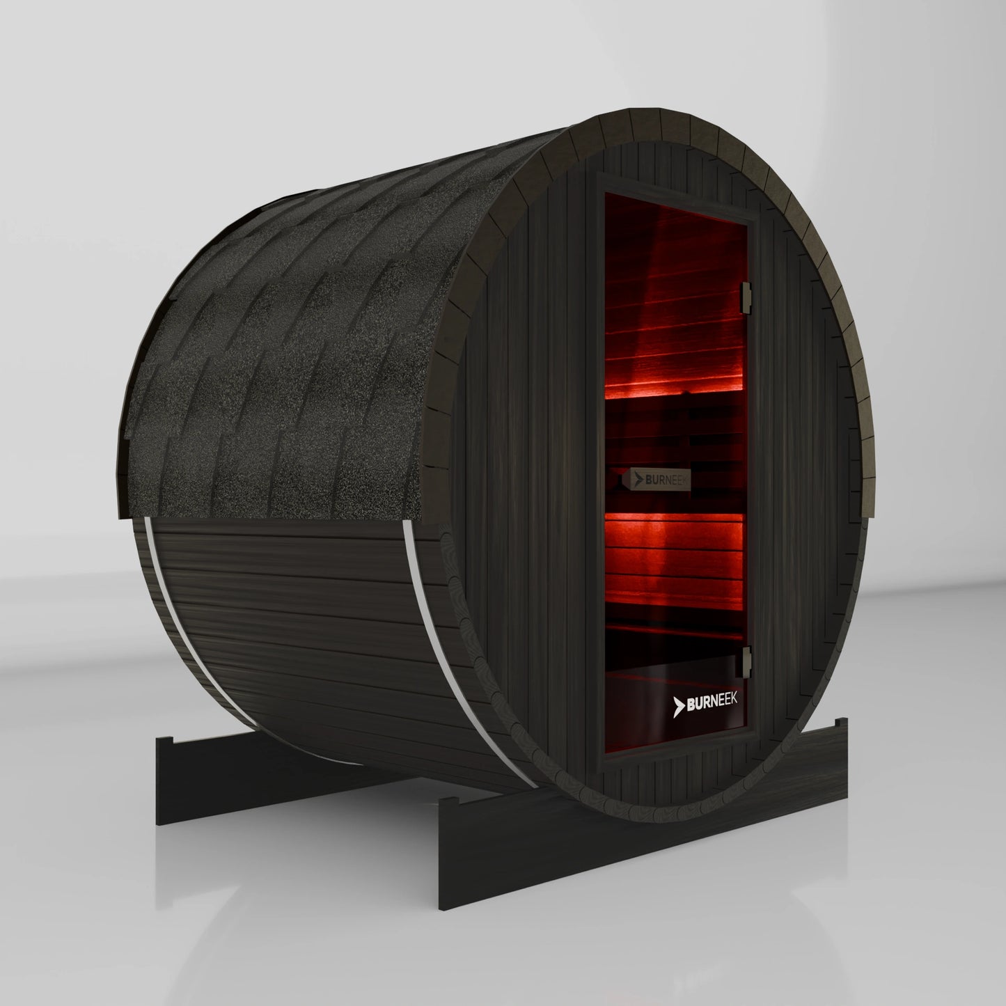 Burneek® Basalt: 2-Person Outdoor Barrel Sauna