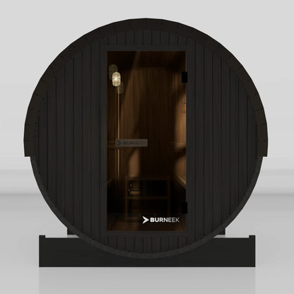 Burneek® Basalt: 2-Person Outdoor Barrel Sauna