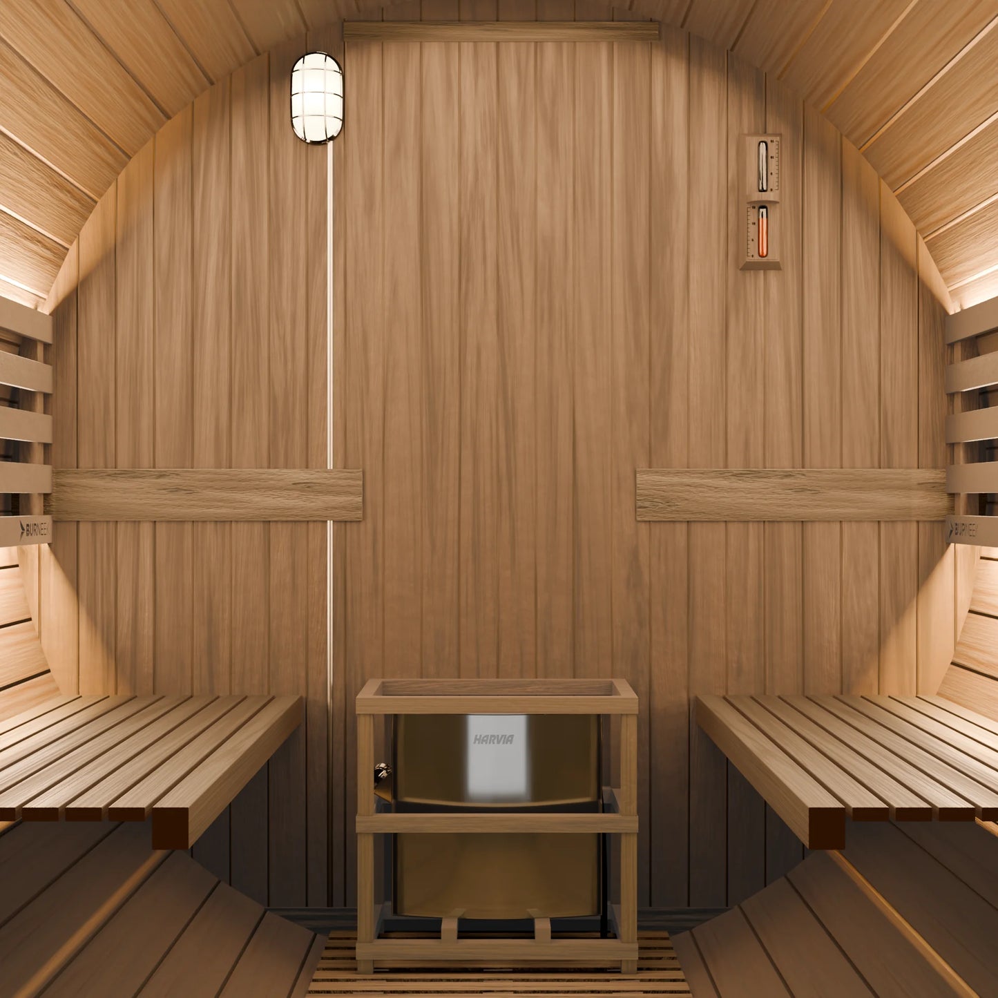 Burneek® Basalt: 2-Person Outdoor Barrel Sauna