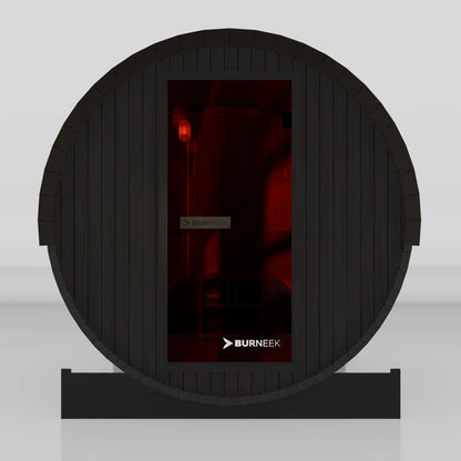 Burneek® Basalt: 4-Person Outdoor Barrel Sauna