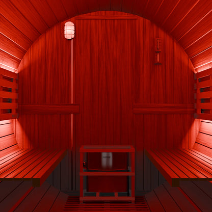 Burneek® Basalt: 4-Person Outdoor Barrel Sauna