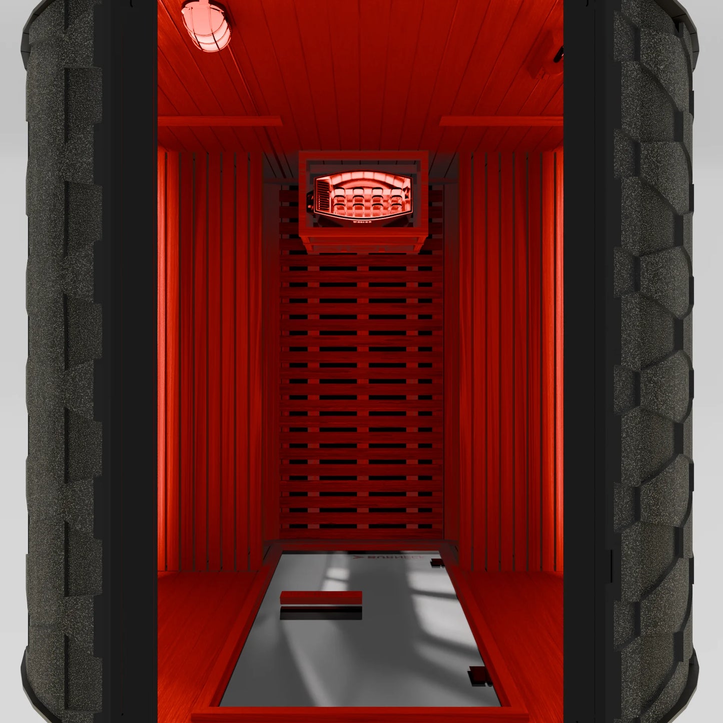 Burneek® Basalt: 4-Person Outdoor Barrel Sauna