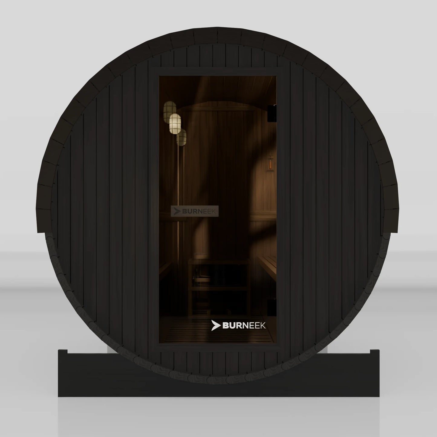 Burneek® Basalt: 4-Person Outdoor Barrel Sauna