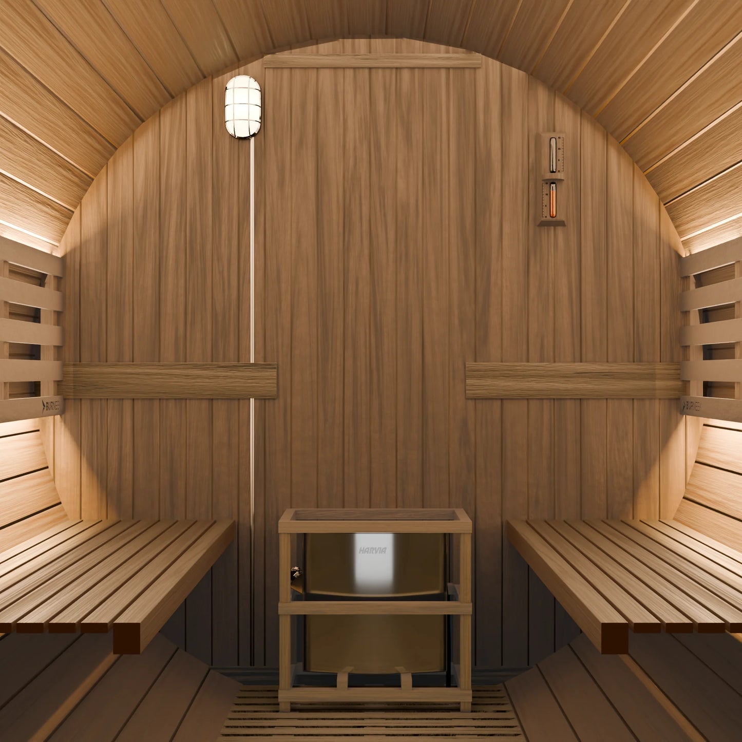 Burneek® Basalt: 4-Person Outdoor Barrel Sauna