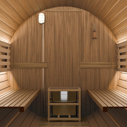 Burneek® Basalt: 4-Person Outdoor Barrel Sauna