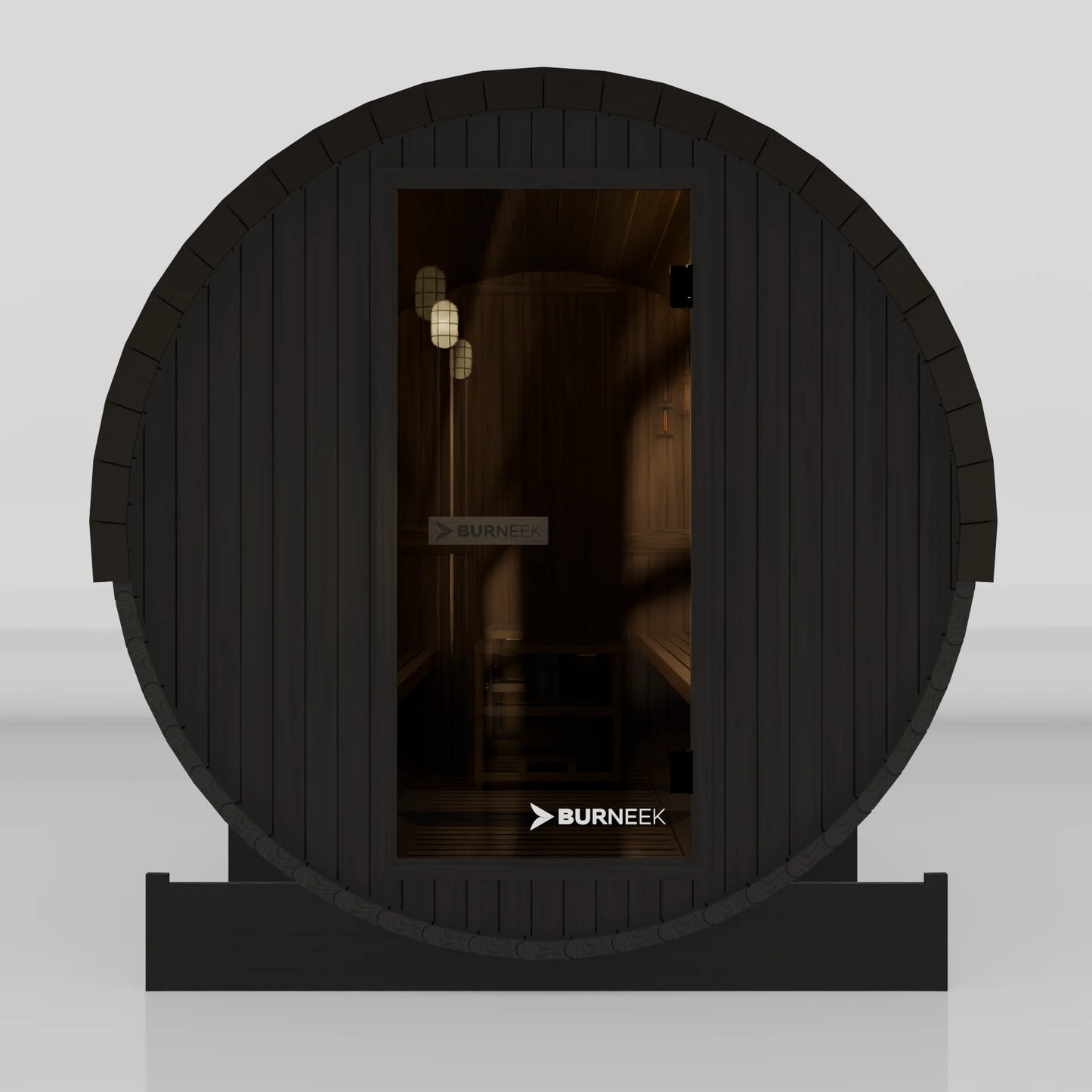 Burneek® Basalt: 6-Person Outdoor Barrel Sauna