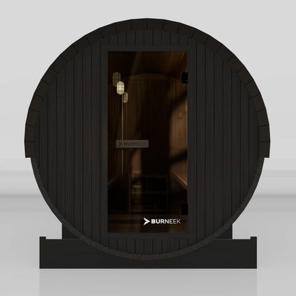 Burneek® Basalt: 6-Person Outdoor Barrel Sauna