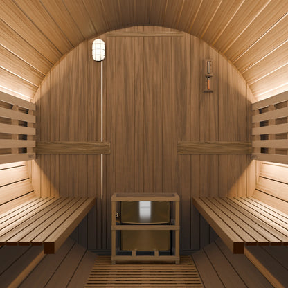 Burneek® Basalt: 6-Person Outdoor Barrel Sauna