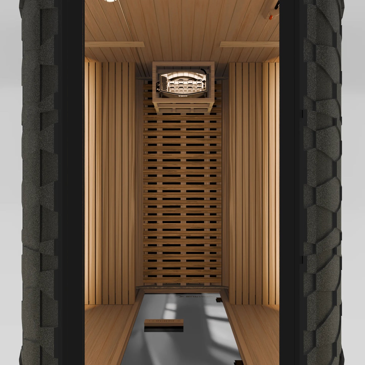 Burneek® Basalt: 6-Person Outdoor Barrel Sauna