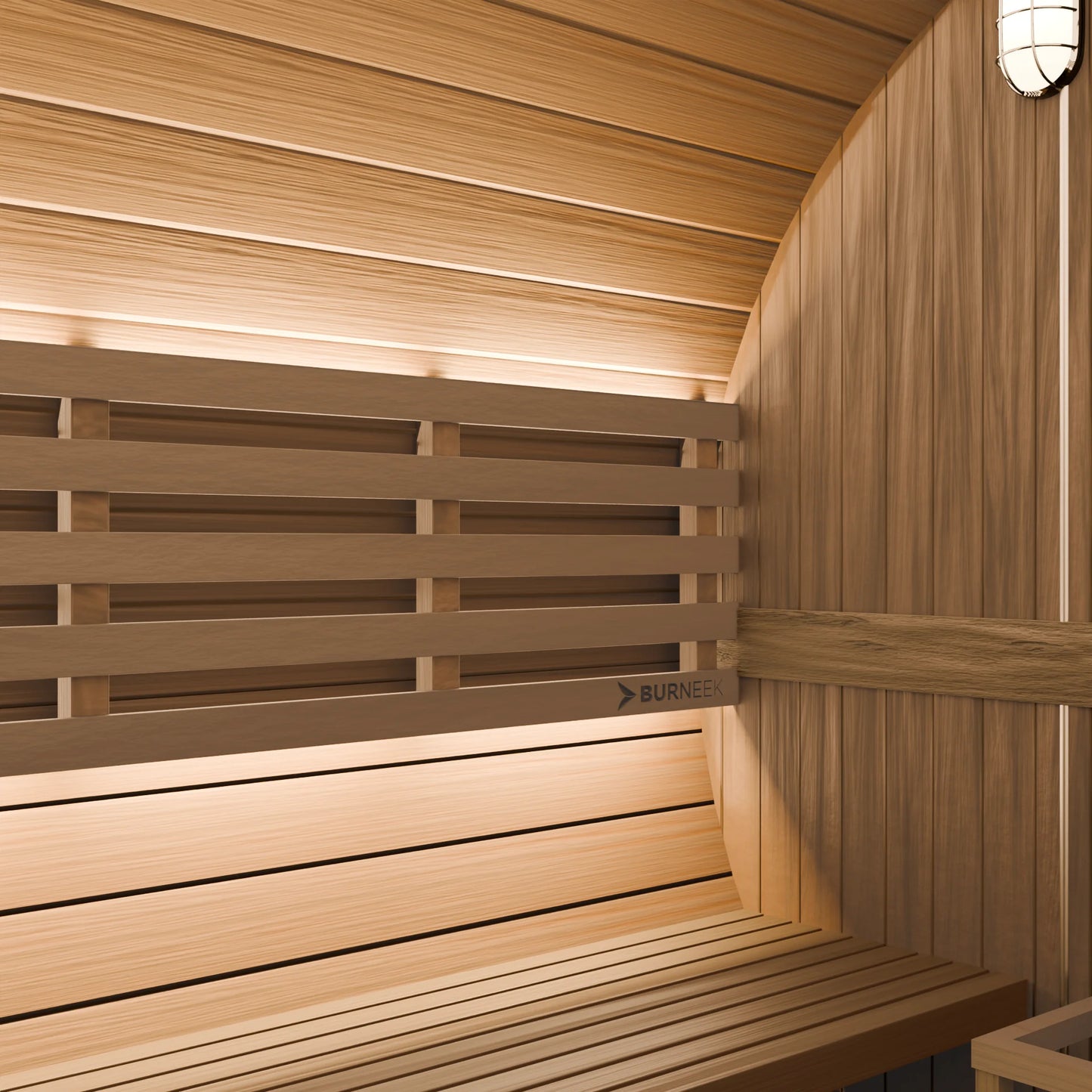 Burneek® Basalt: 6-Person Outdoor Barrel Sauna