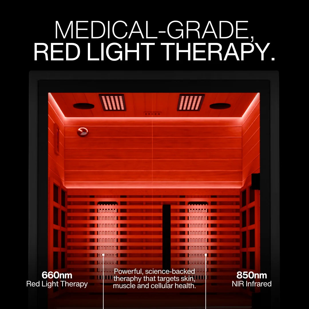 Burneek® Onyxeek: 2-Person Full-Spectrum Quartz Infrared Sauna