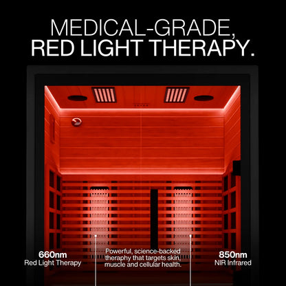 Burneek® Onyxeek: 2-Person Full-Spectrum Quartz Infrared Sauna