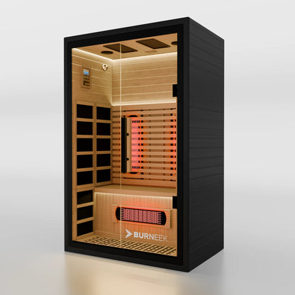 Burneek® Onyxeek: 2-Person Full-Spectrum Quartz Infrared Sauna