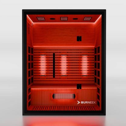 Burneek® Onyxeek: 3-Person Full-Spectrum Quartz Infrared Sauna