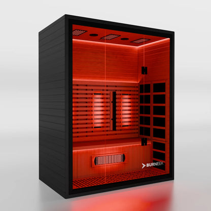 Burneek® Onyxeek: 3-Person Full-Spectrum Quartz Infrared Sauna