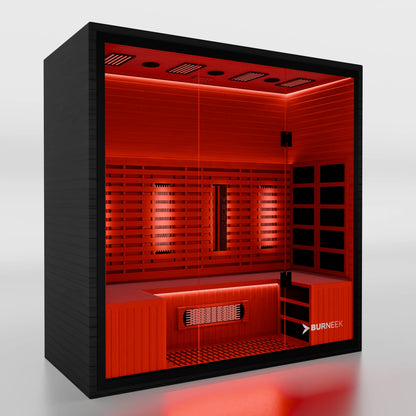 Burneek® Onyxeek: 4-Person Full-Spectrum Quartz Infrared Sauna