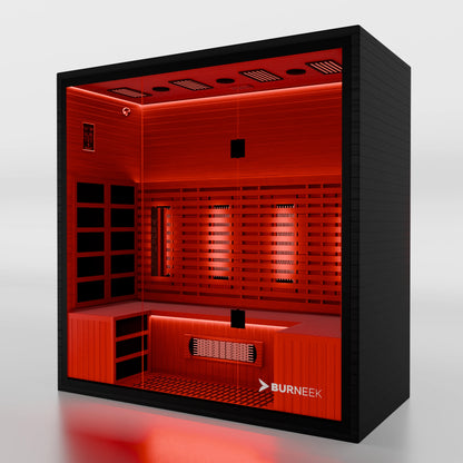 Burneek® Onyxeek: 4-Person Full-Spectrum Quartz Infrared Sauna