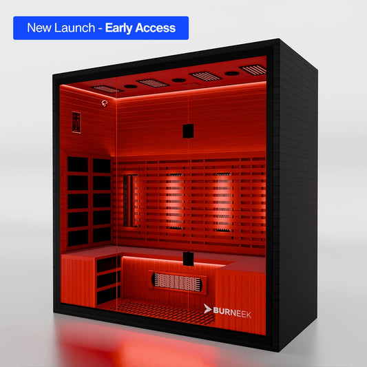 Burneek® Onyxeek: 4-Person Full-Spectrum Quartz Infrared Sauna