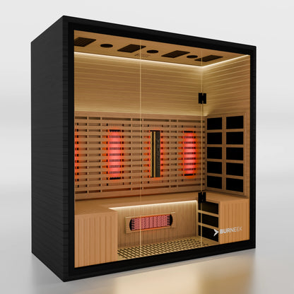 Burneek® Onyxeek: 4-Person Full-Spectrum Quartz Infrared Sauna