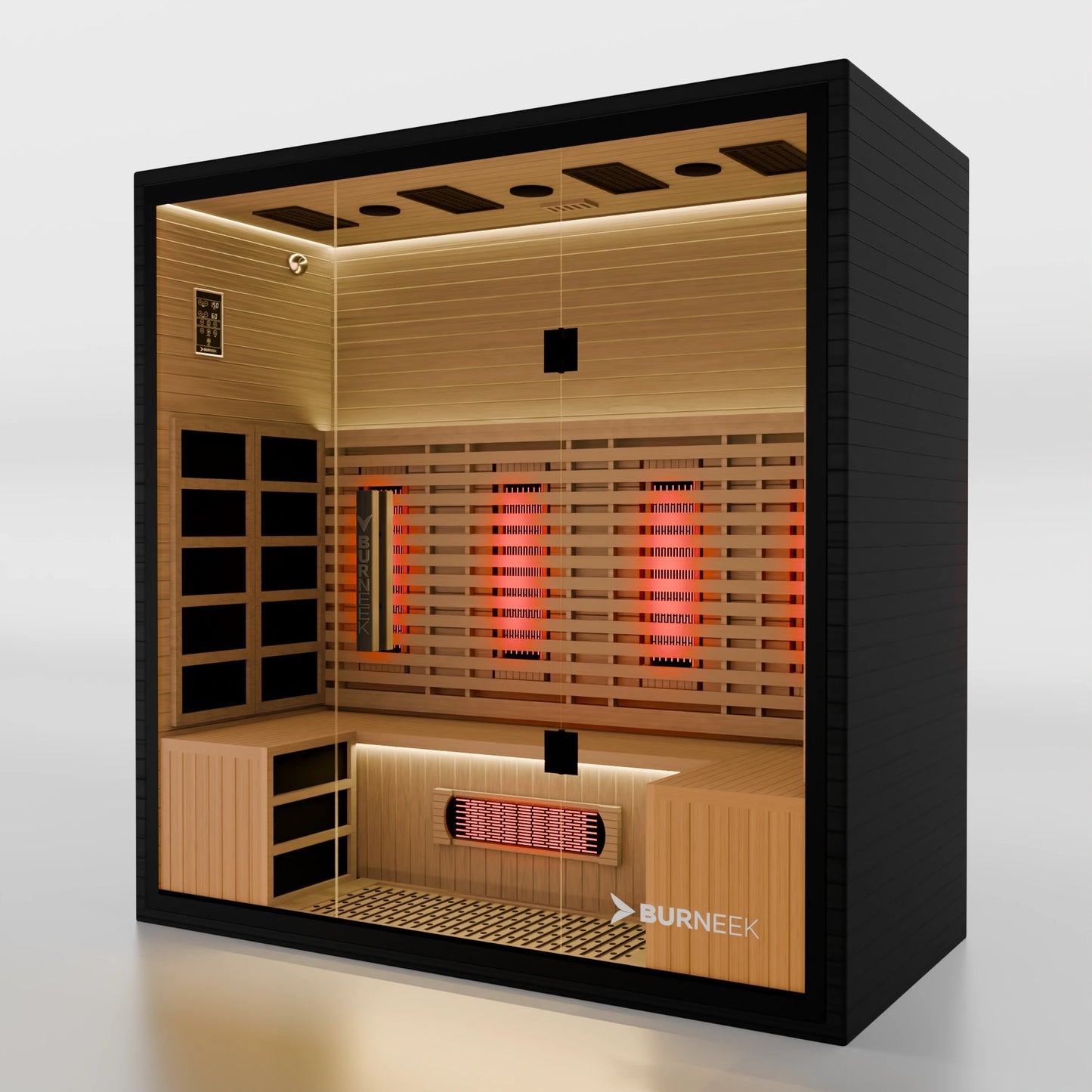Burneek® Onyxeek: 4-Person Full-Spectrum Quartz Infrared Sauna