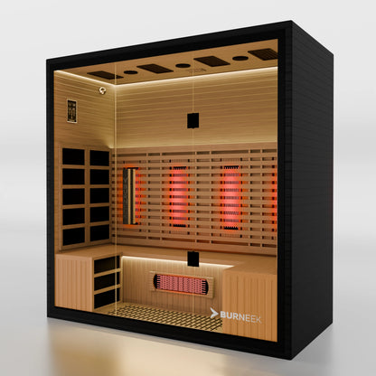 Burneek® Onyxeek: 4-Person Full-Spectrum Quartz Infrared Sauna