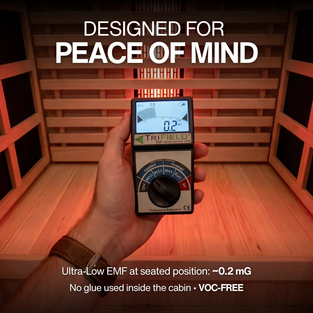 Burneek® Onyxeek: 3-Person Full-Spectrum Quartz Infrared Sauna