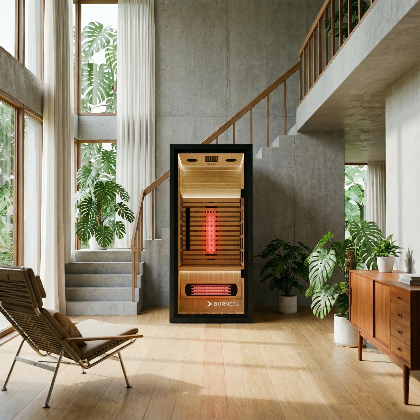 Burneek® Onyxeek: 3-Person Full-Spectrum Quartz Infrared Sauna