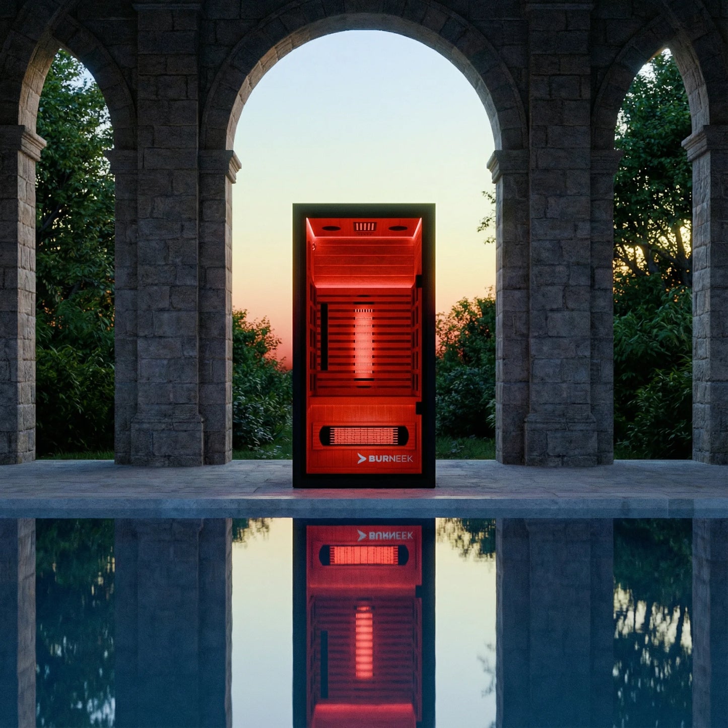 Burneek® Onyxeek: 3-Person Full-Spectrum Quartz Infrared Sauna