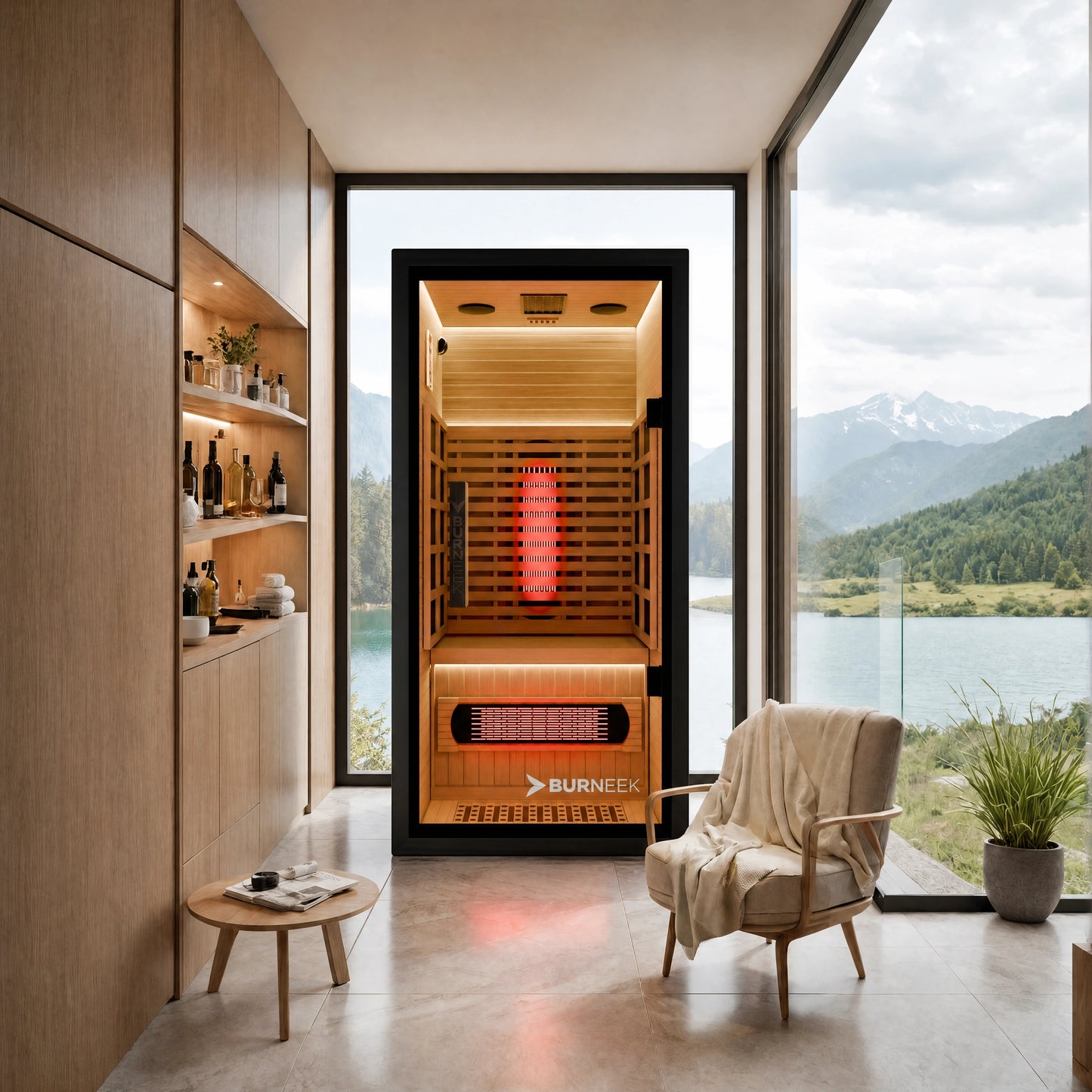 Burneek® Onyxeek: 2-Person Full-Spectrum Quartz Infrared Sauna