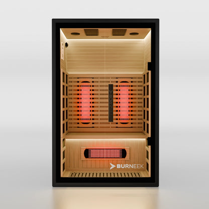 Burneek® Onyxeek: 2-Person Full-Spectrum Quartz Infrared Sauna