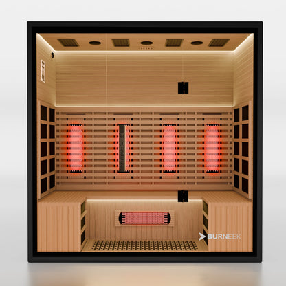 Burneek® Onyxeek: 4-Person Full-Spectrum Quartz Infrared Sauna
