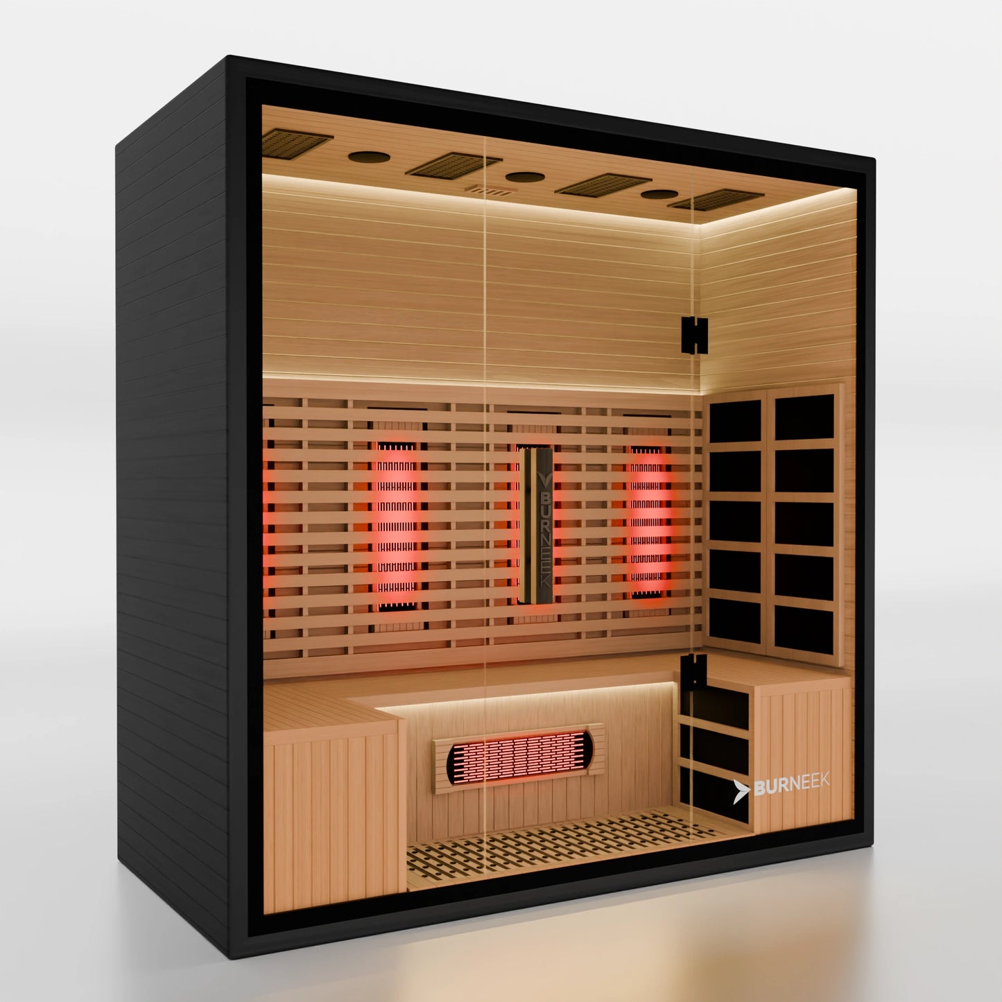Burneek® Onyxeek: 4-Person Full-Spectrum Quartz Infrared Sauna