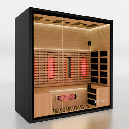 Burneek® Onyxeek: 4-Person Full-Spectrum Quartz Infrared Sauna