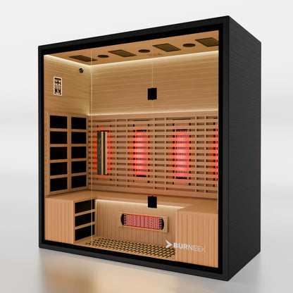 Burneek® Onyxeek: 4-Person Full-Spectrum Quartz Infrared Sauna